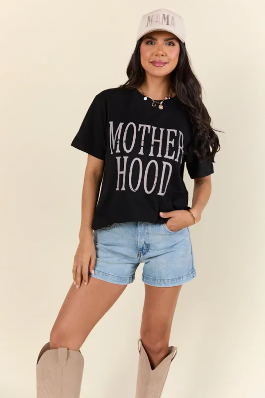 Motherhood Black Graphic Tee SALE sold by Pink Lily