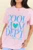 Cool Mom Dept. Light Pink Graphic Tee sold by Pink Lily