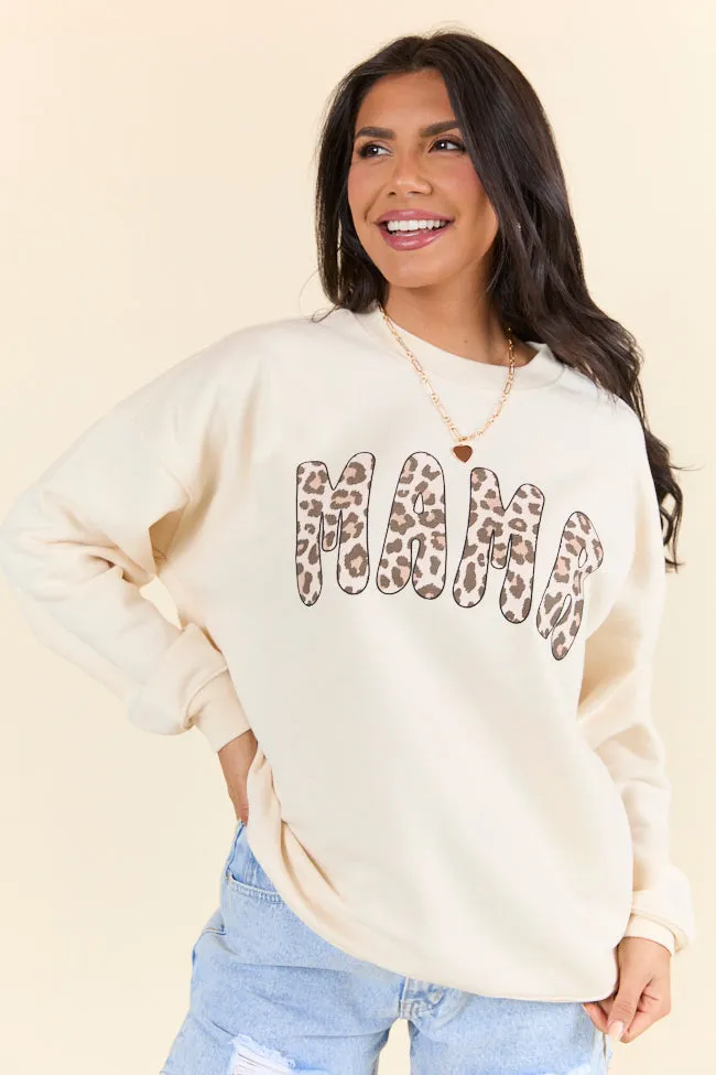 Mama Leopard Cream Graphic Sweatshirt sold by Pink Lily product image thumbnail 4