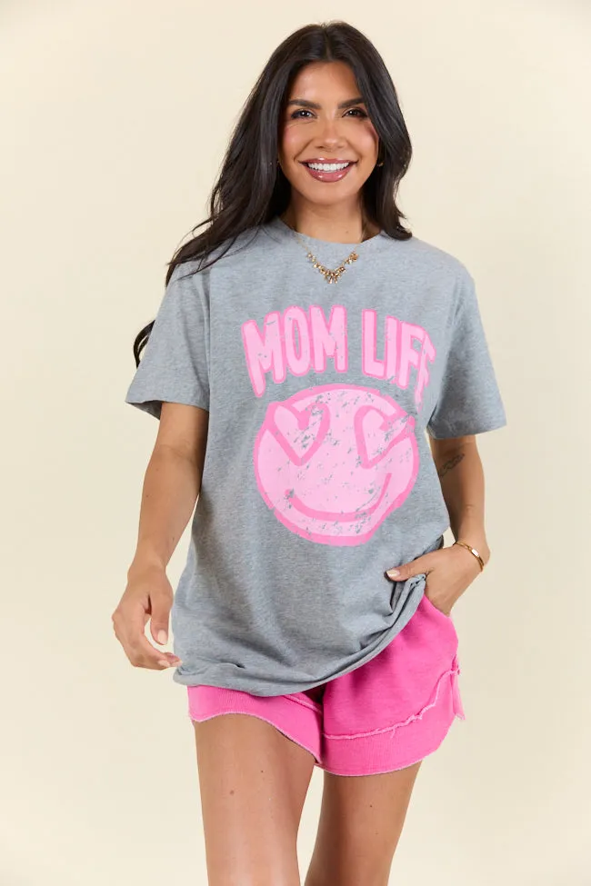 Mom Life Light Grey Graphic Tee sold by Pink Lily product image thumbnail 5