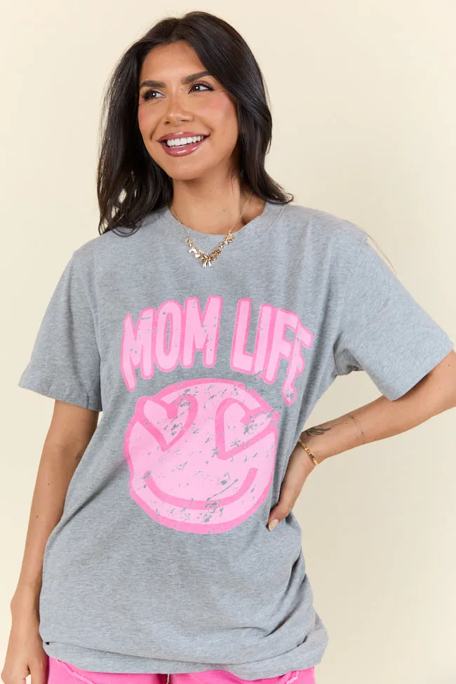 Mom Life Light Grey Graphic Tee sold by Pink Lily product image thumbnail 3