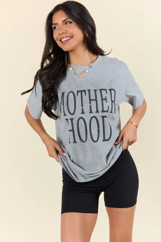 Motherhood Light Grey Graphic Tee sold by Pink Lily