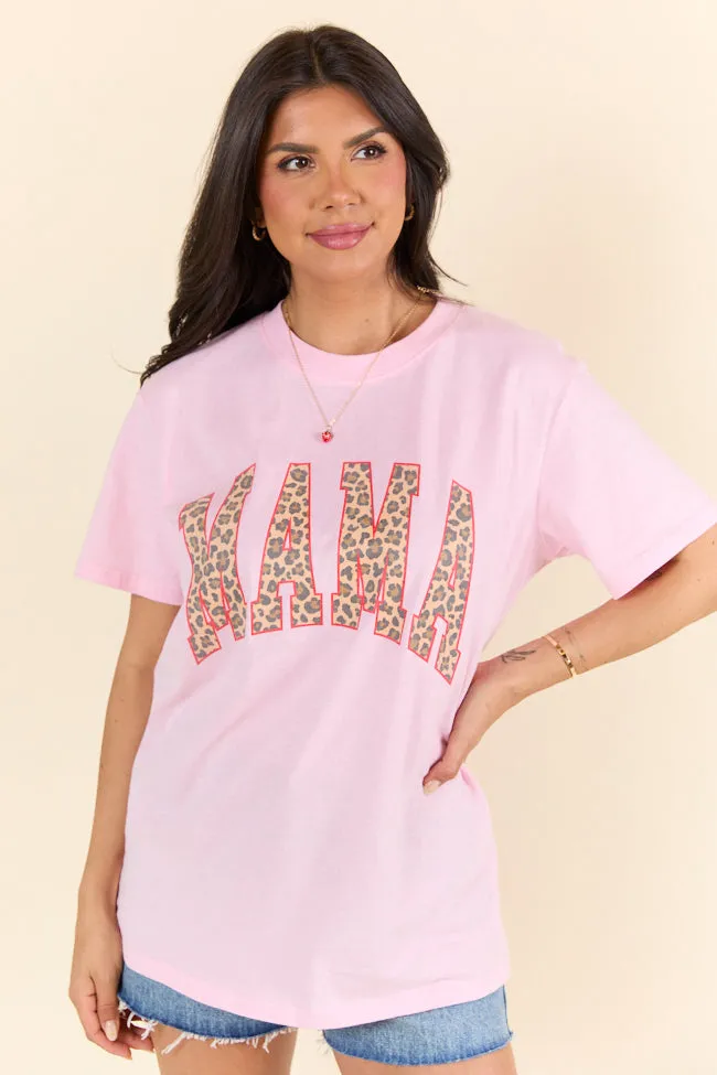 Mama Leopard Print Light Pink Graphic Tee sold by Pink Lily product image thumbnail 5