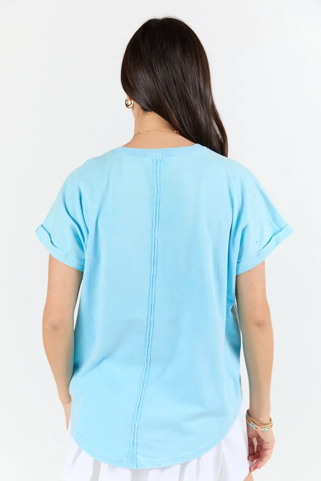 Here You Are Aqua Short Sleeve Tee FINAL SALE sold by Pink Lily product image thumbnail 4