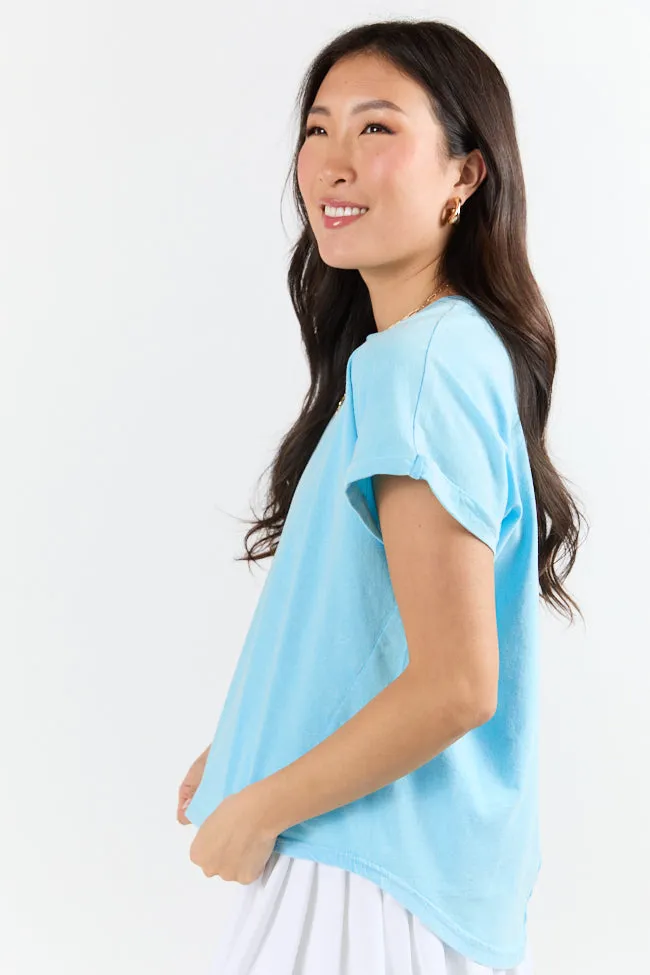 Here You Are Aqua Short Sleeve Tee FINAL SALE sold by Pink Lily product image thumbnail 3