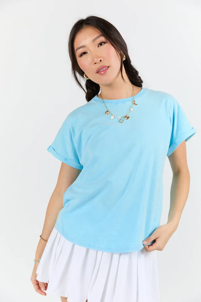 Here You Are Aqua Short Sleeve Tee FINAL SALE sold by Pink Lily