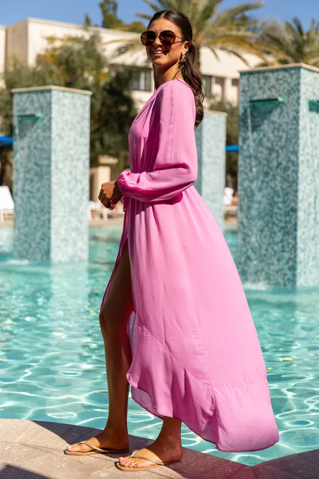 Shine On Pink Long Sleeve Swim Cover-up FINAL SALE sold by Pink Lily product image thumbnail 5