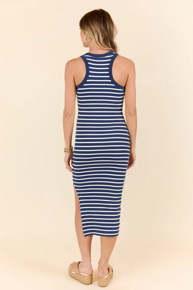 All I Want Navy and White Striped Knit Dress FINAL SALE sold by Pink Lily product image thumbnail 5