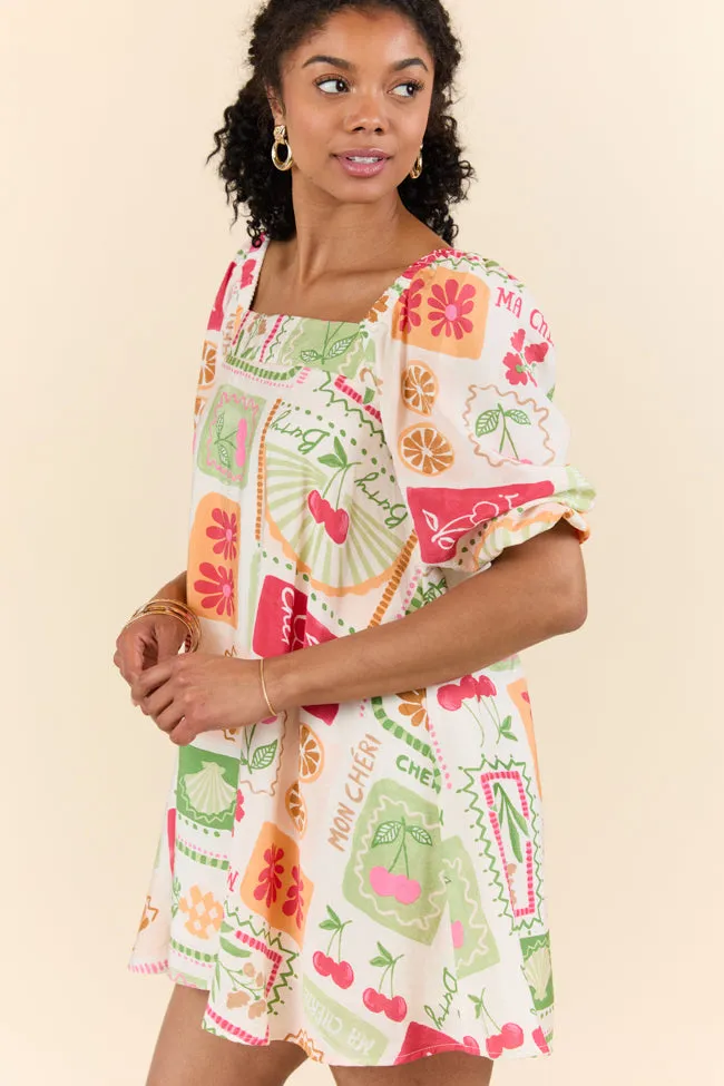 Cherryfic Day Flower Print Mini Dress FINAL SALE sold by Pink Lily product image thumbnail 4