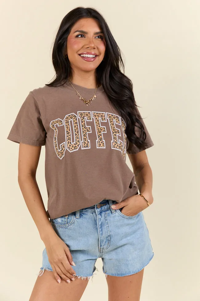 Coffee Leopard Print Espresso Graphic Tee sold by Pink Lily product image thumbnail 3