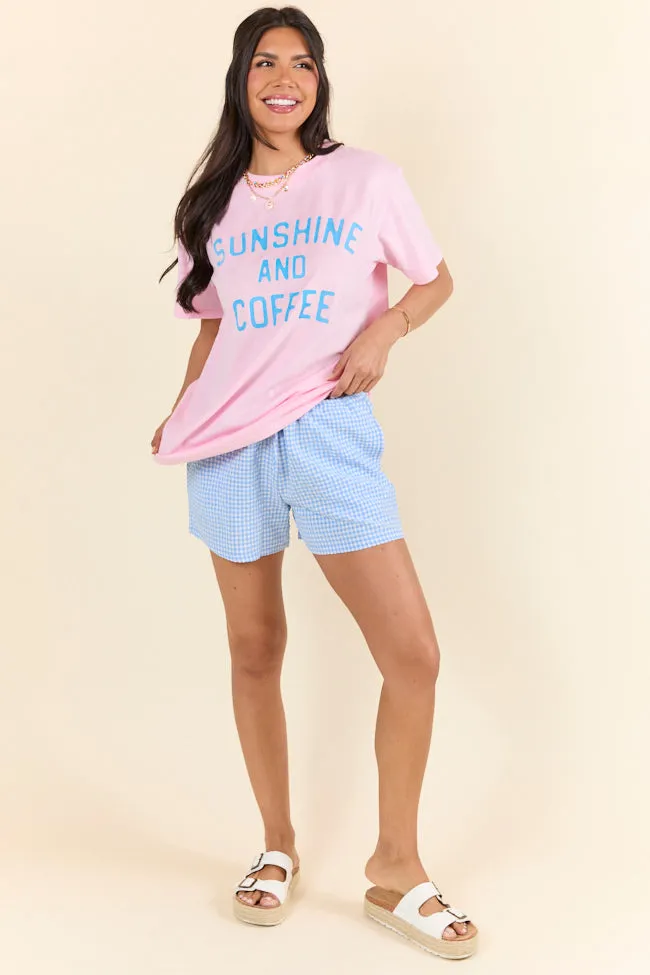 Sunshine And Coffee Light Pink Graphic Tee sold by Pink Lily product image thumbnail 3