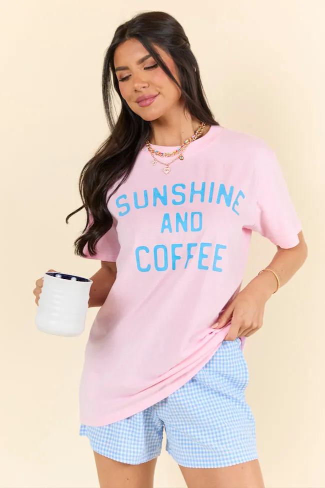 Sunshine And Coffee Light Pink Graphic Tee sold by Pink Lily product image thumbnail 2