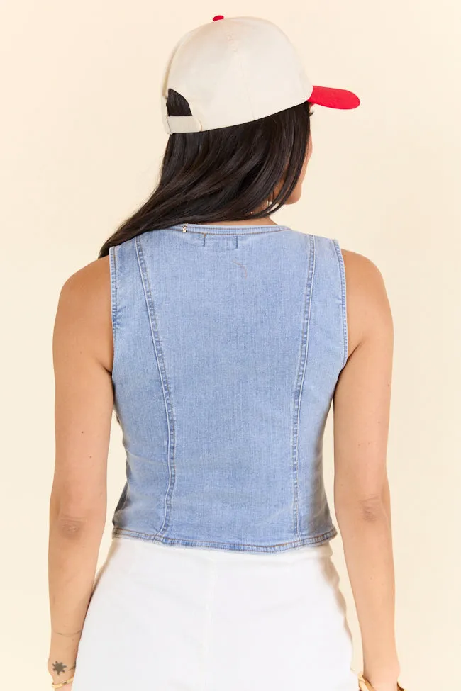 Uptown Cowgirl Denim Vest sold by Pink Lily product image thumbnail 5
