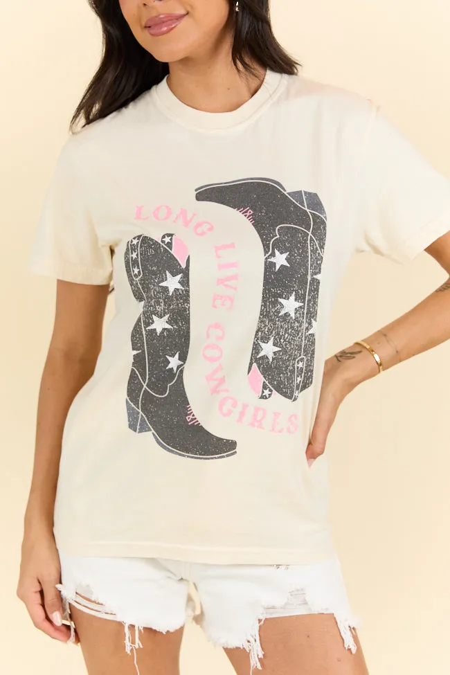 Long Live Cowgirls Star Boots Ivory Graphic Tee sold by Pink Lily product image thumbnail 2