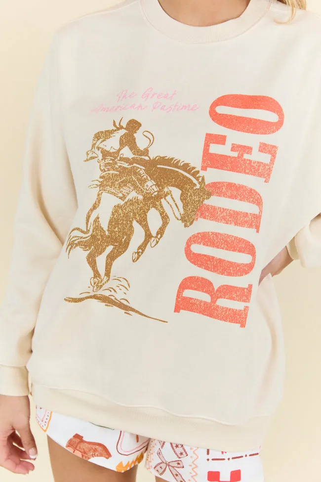 The Great American Pastime Cream Graphic Sweatshirt sold by Pink Lily product image thumbnail 3