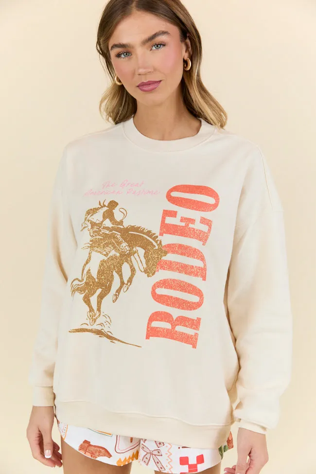 The Great American Pastime Cream Graphic Sweatshirt sold by Pink Lily product image thumbnail 5