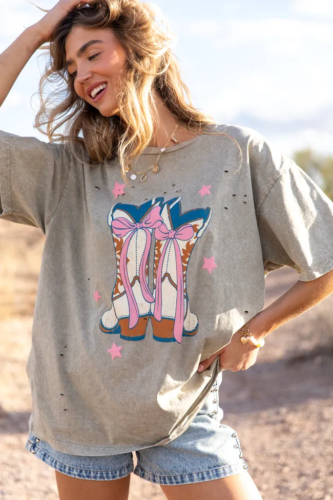 Bow and Boots Graphic Tee sold by Pink Lily product image thumbnail 4