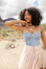 Express Yourself Light Wash Denim Corset Bodysuit sold by Pink Lily