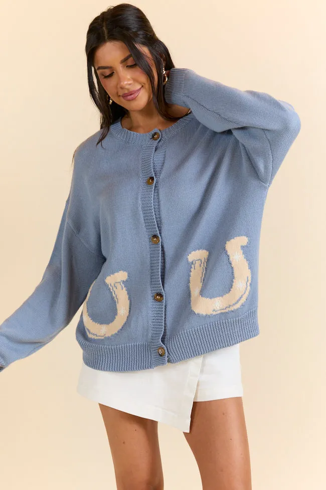 Golden Stirrups Horseshoe Cardigan sold by Pink Lily product image thumbnail 5