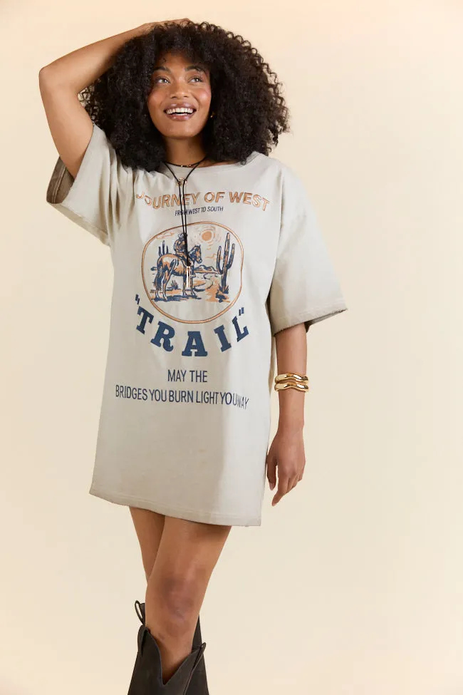 Journey Of West Tan T-Shirt Dress sold by Pink Lily product image thumbnail 4