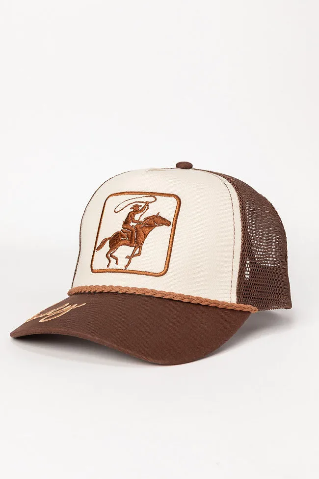 Cowboy Brown Two Tone Baseball Hat sold by Pink Lily product image thumbnail 3