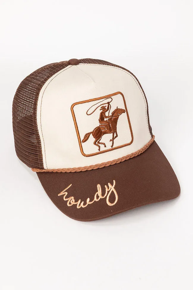 Cowboy Brown Two Tone Baseball Hat sold by Pink Lily