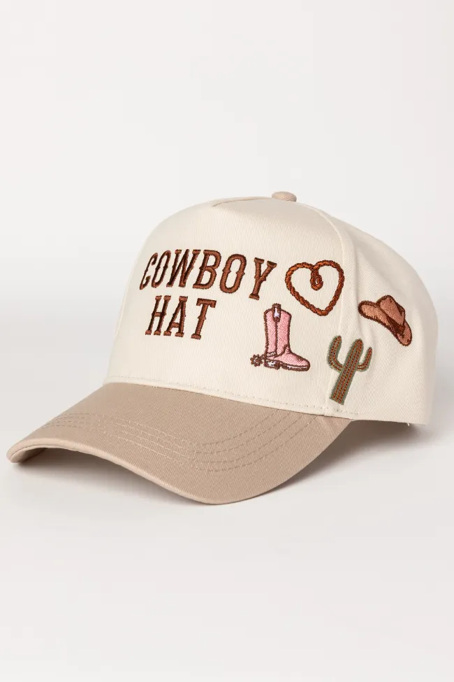 Cowboy Hat Beige Baseball Cap SALE sold by Pink Lily