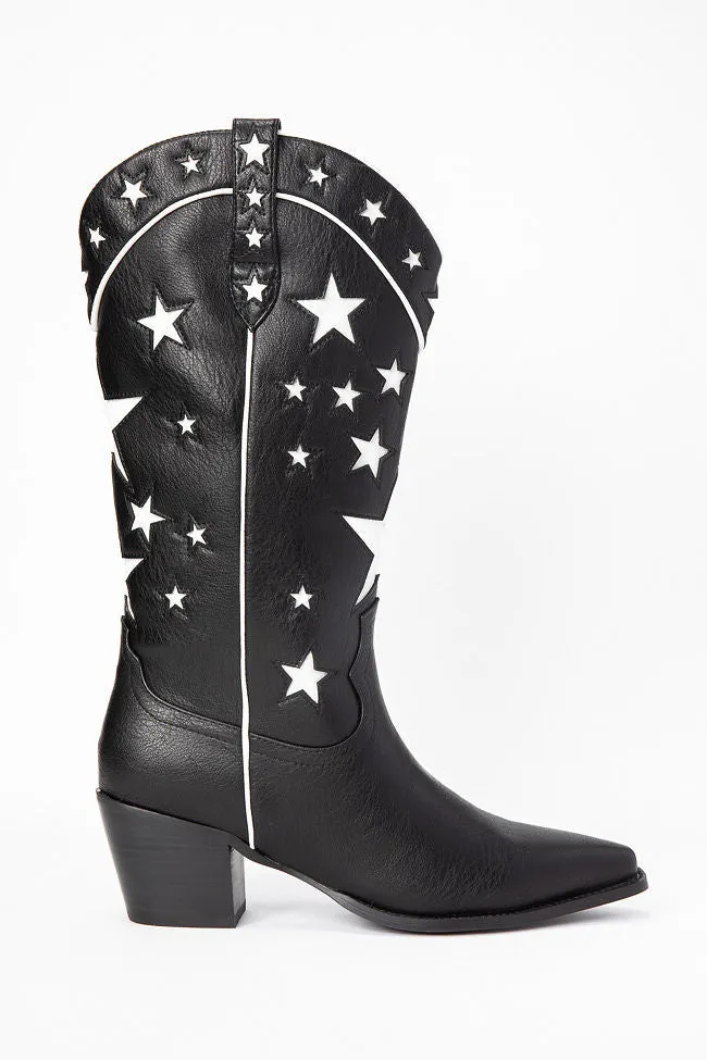 Dollie Black and White Star Boots FINAL SALE sold by Pink Lily product image thumbnail 4