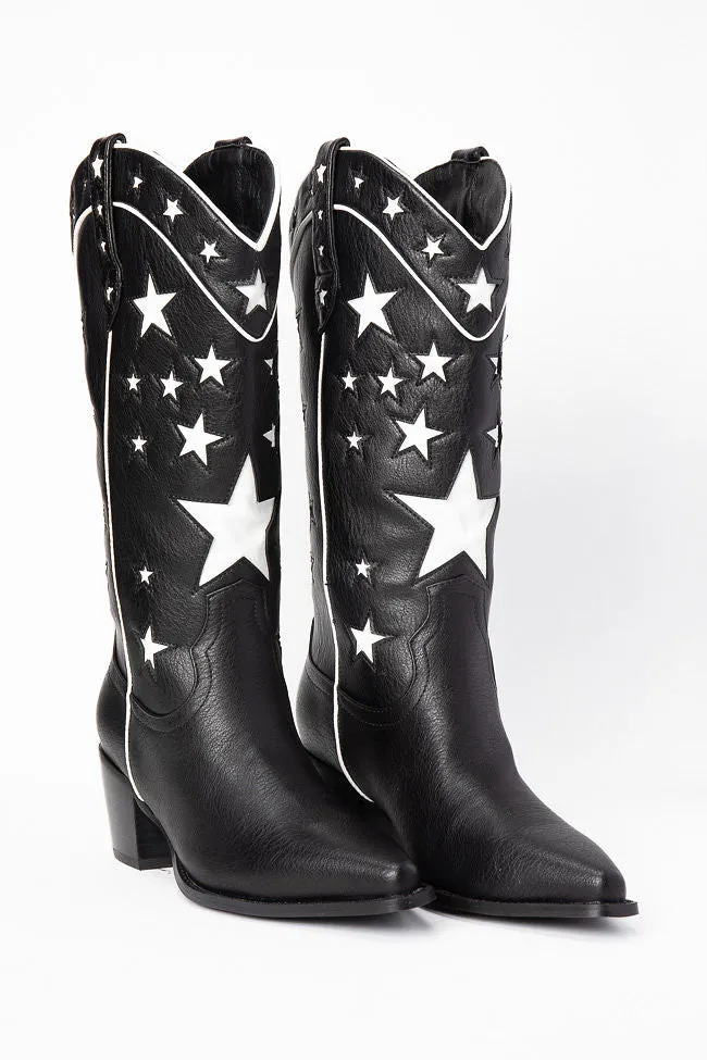 Dollie Black and White Star Boots FINAL SALE sold by Pink Lily product image thumbnail 3