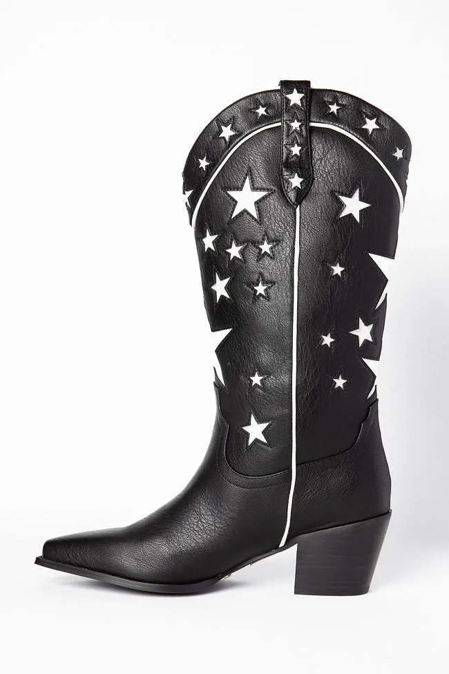 Dollie Black and White Star Boots FINAL SALE sold by Pink Lily product image thumbnail 5