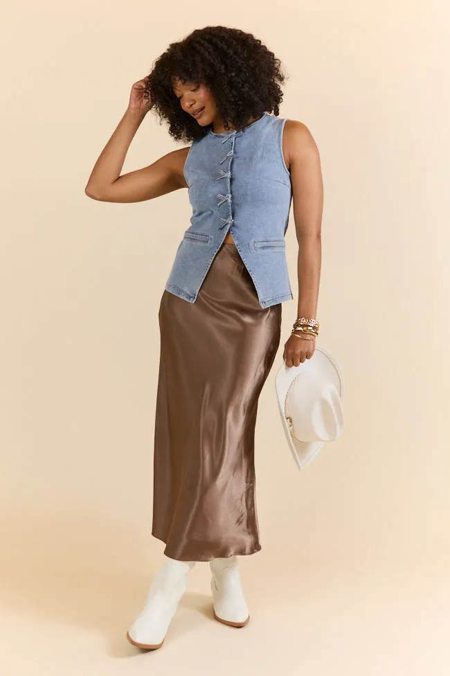 Western Ties Bow Denim Vest SALE sold by Pink Lily product image thumbnail 4