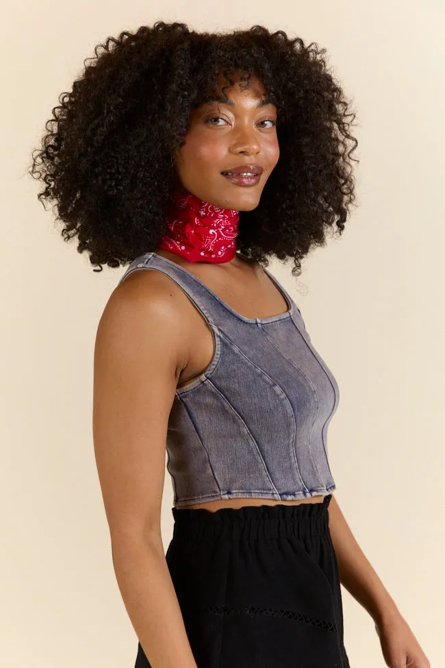 Dallas Daydreams Denim Corset FINAL SALE sold by Pink Lily product image thumbnail 2