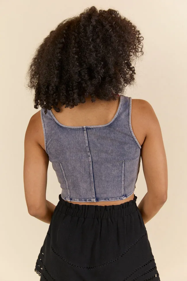 Dallas Daydreams Denim Corset FINAL SALE sold by Pink Lily product image thumbnail 4