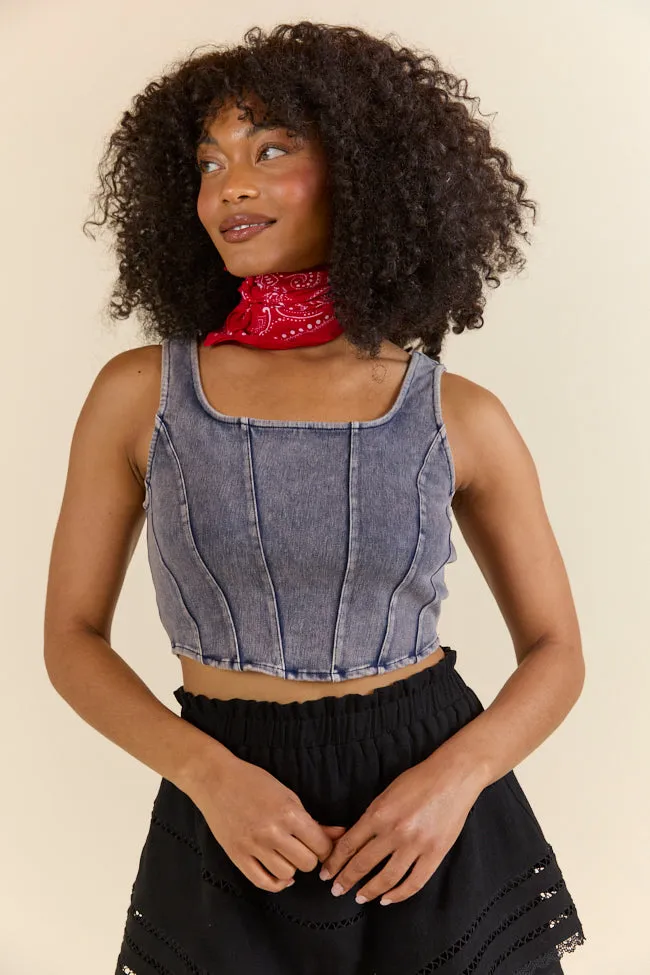 Dallas Daydreams Denim Corset FINAL SALE sold by Pink Lily