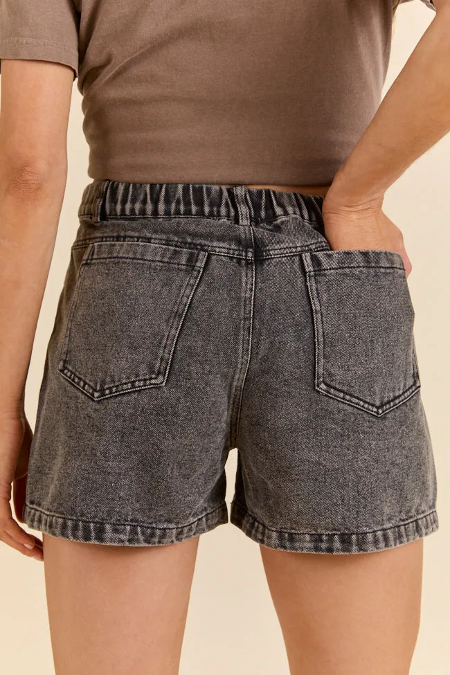 Studded Sound Black Denim Shorts sold by Pink Lily product image thumbnail 4