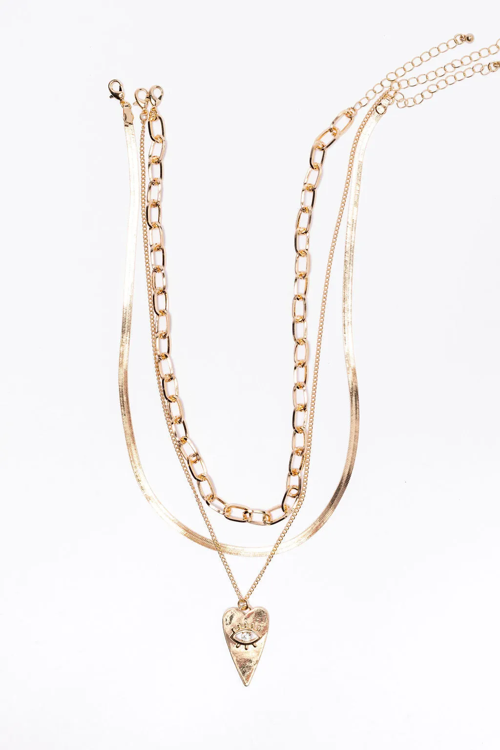 Third Eye Heart Gold Necklace FINAL SALE sold by Pink Lily product image thumbnail 2