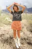 Highway Harmony Woven Brown Skort sold by Pink Lily