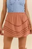 Highway Harmony Woven Brown Skort sold by Pink Lily