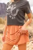 Highway Harmony Woven Brown Skort sold by Pink Lily