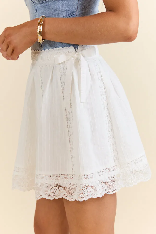 White Noise Ivory Woven Skort SALE sold by Pink Lily product image thumbnail 3