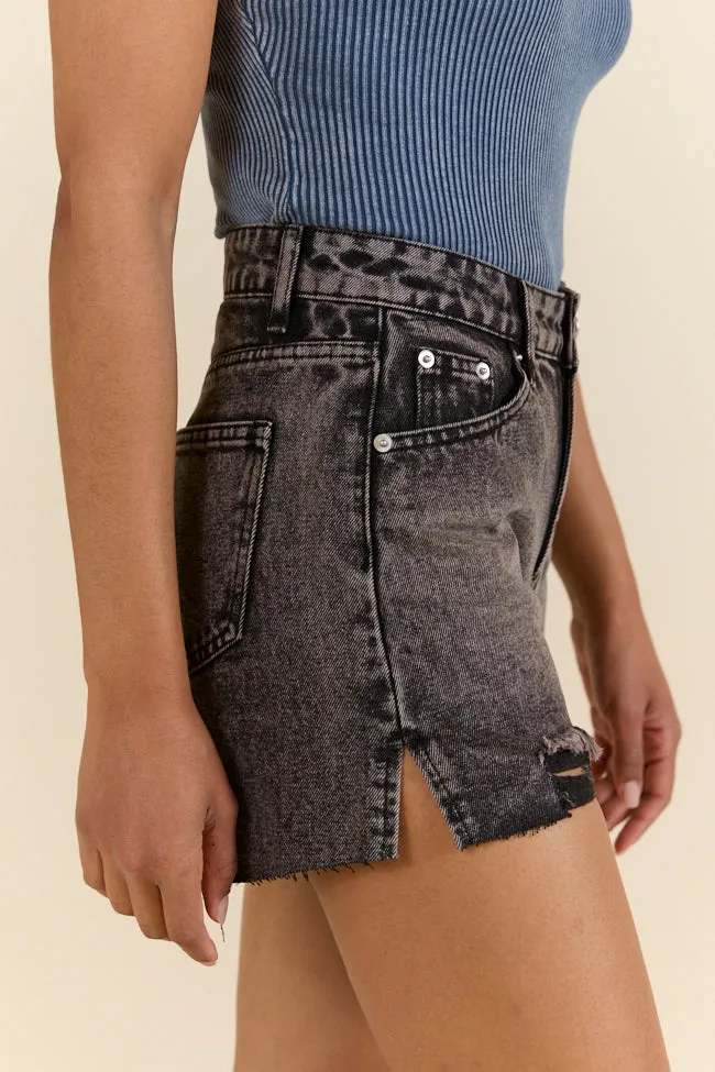 Night Rhythm Black Wash Distressed Denim Shorts FINAL SALE sold by Pink Lily product image thumbnail 3