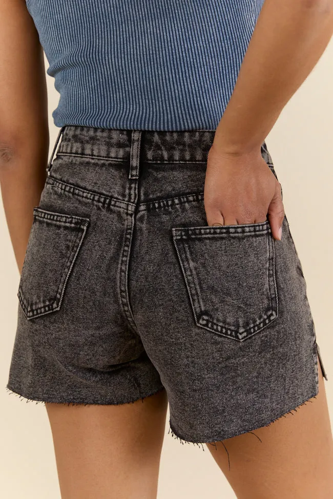 Night Rhythm Black Wash Distressed Denim Shorts FINAL SALE sold by Pink Lily product image thumbnail 4