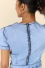 Whens Intermission Denim Short Sleeve Romper SALE sold by Pink Lily