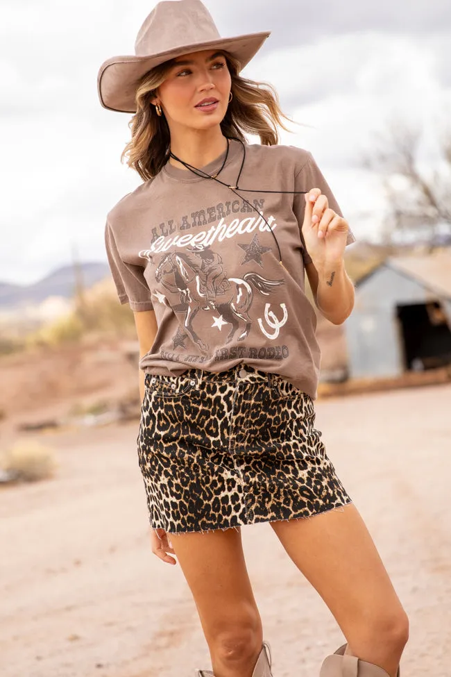 Fierce Frequency Leopard Denim Mini Skirt sold by Pink Lily product image thumbnail 2