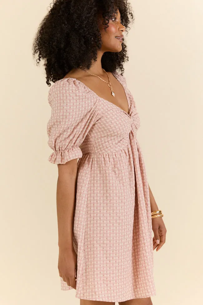 More Duets Dusty Pink Gingham Mini Dress sold by Pink Lily product image thumbnail 5