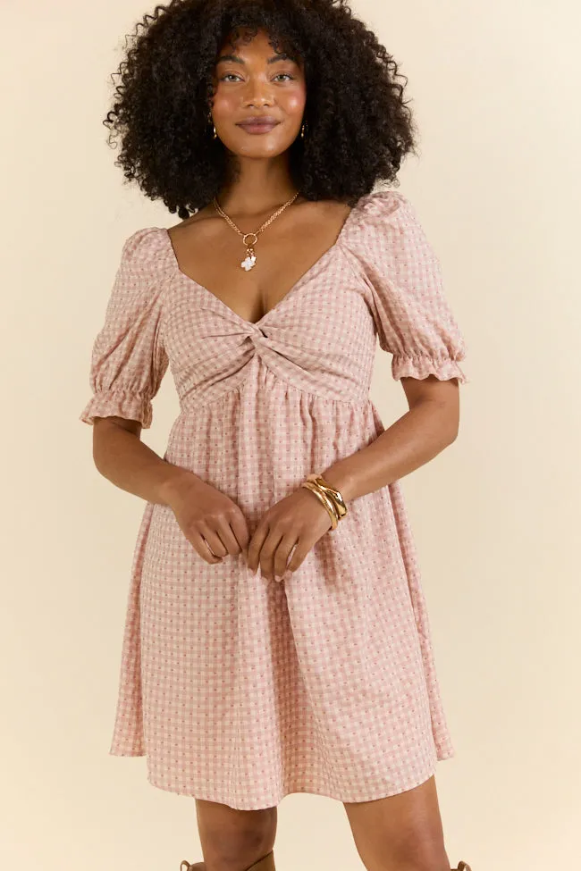 More Duets Dusty Pink Gingham Mini Dress sold by Pink Lily product image thumbnail 3