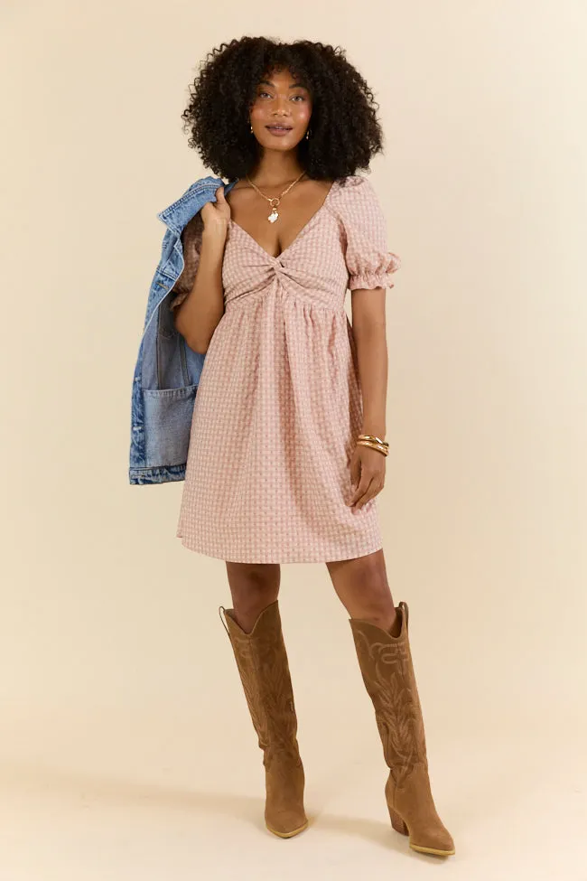 More Duets Dusty Pink Gingham Mini Dress sold by Pink Lily product image thumbnail 2