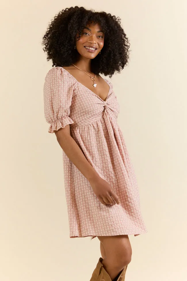 More Duets Dusty Pink Gingham Mini Dress sold by Pink Lily product image thumbnail 4