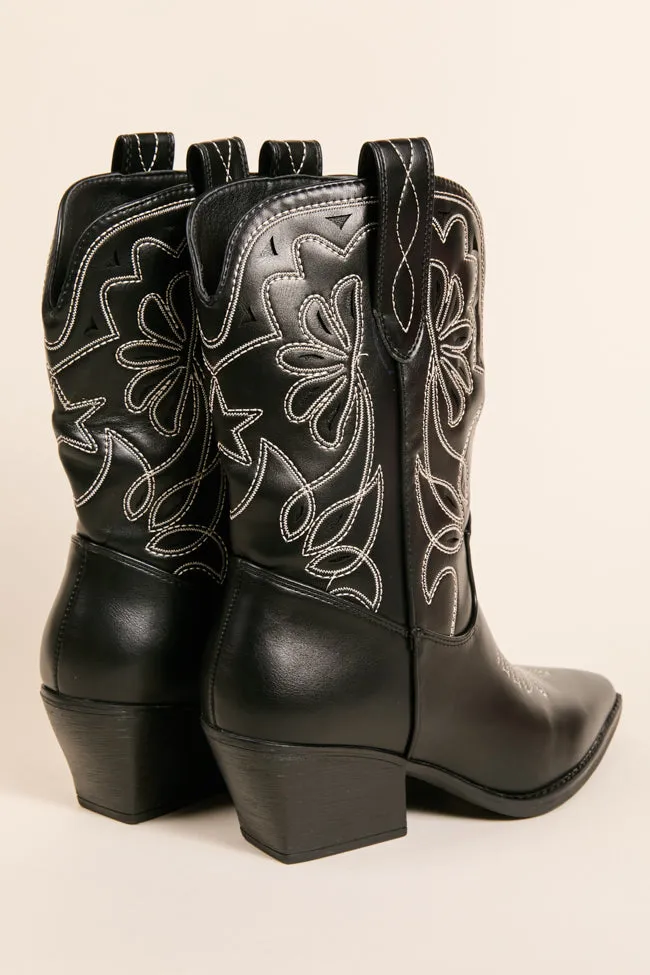 Elk Black Cowboy Booties FINAL SALE sold by Pink Lily product image thumbnail 5
