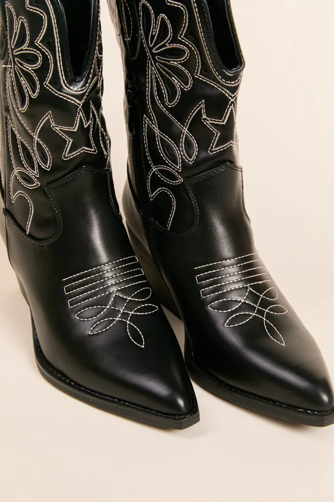 Elk Black Cowboy Booties FINAL SALE sold by Pink Lily product image thumbnail 3